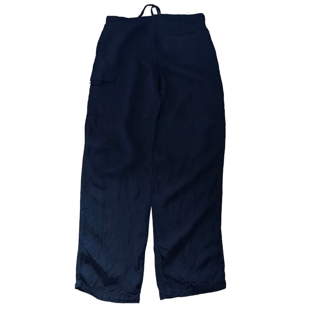 Armani Jeans Viscose Linen Blend Cargo Pants Navy Made in Italy Size US 10 - Picture 5 of 12
